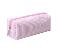 Cute Pencil Case Capacity Pencil Pouch Aesthetic Pen Bag Office Stationery Organizer Simple Sturdy Multifunctional Cosmetic Pouch (pink)