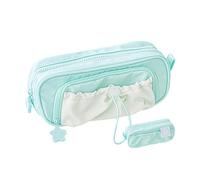 Cute Pencil Case, Counting Stars Pencil Case Big Capacity, Cute Pouch Holder Drawstring Pen Case (Green)
