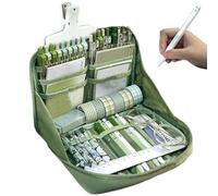 Cute Pencil Case Kawaii Pencil Case 8.7x6.3x2.4'' Large Capacity Canvas Cute Pouch 90° Wide Opening Aesthetic Pouch with Zipper for Stationery, Makeup and Travel
