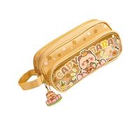 Cute Pencil Case | Large Capacity Pencil Box Animal Pen Pouch - Pen Storage Box Aesthetic Stationery Supplies for Sticky Notes Classroom College Girls Library Travel Holiday