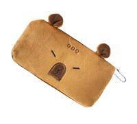 Cute Pencil Case | Large Capacity Stationery Organizer | Capybara Plush Zipper Pencil Box,for Sticky Notes Ruler Marker Lipsticks Earphones Girls School College Class Travel