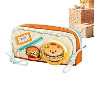 Cute Pencil Case Large Zipper Stationery Organizer Bag, Burger Bear, Se référer à la description, Refer to description