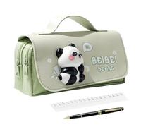 Cute Pencil Case - Panda Capybara Pen | Cute Stationery Organizer | Pen Holder with Built-in Compression Toys for Boys, Girls, Women, School Supplies, panda, Refer to description, Unisex