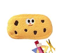 Cute Pencil Case - Plush 21x13cm | Aesthetic Cookie Wallet Case, Large Capacity Pen and Stationery Bag | Makeup Bag, Portable Organizer for Pens, Pencils, Pen, yellow, Please refer to the description