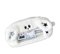 Cute Pencil Case Set , Fluffy Cat & Dog Soft Storage Box with Zipper, Cat Dog Pencil Pouch with Clear Window Pin Display Soft Stationery Pen Bag, Large Capacity School Office Document Holder (puppy)