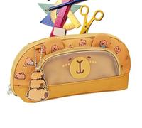 Cute Pencil Case, Stationery Case, Portable Storage Bag, Large Capacity for Children, Students, School, Light coffee, see description, See description