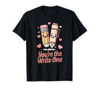 Cute Pencil Pen You're The Write Valentines Day T-Shirt