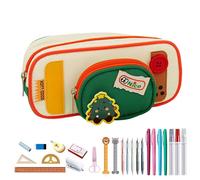 Cute Pencil Pouch - Large Capacity Pen Bag Organizer | Cartoon Pencil Case for Students, Boys, Girls, Teachers, Desk, Study, Art Class, Writing, Drawing Accessories 8.66x4.13x2.17 inch