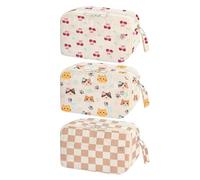 Cute Pencil Pouch | Large Capacity Pen Organizer Toiletry Bag with Compartments for Artists, Office Travelers, School Teachers, College Students, Teenagers, Great for Rubber Ruler Storage, All