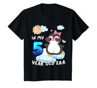 Cute Penguin 5th Birthday In My 5 Year Old Era Fun Arctic T-Shirt