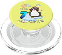 Cute Penguin 7th Birthday In My 7 Year Old Era Fun Arctic PopSockets PopGrip for MagSafe