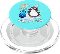 Cute Penguin 8th Birthday In My 8 Year Old Era Fun Arctic PopSockets PopGrip for MagSafe