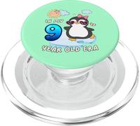 Cute Penguin 9th Birthday In My 9 Year Old Era Fun Arctic PopSockets PopGrip for MagSafe