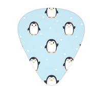 Cute Penguin And Snow Printed,12 Pcs Guitar Pick,3 Different Thickness Plectrums for Acoustic Guitar Bass Ukulele (0.46mm 0.96mm 0.71mm)
