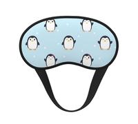 Cute Penguin and Snow Printed, Full Eye Covers Light Blocking Eye Masks Blackout Sleep Eye Muffs