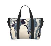 Cute Penguin Animal Pattern Crossbody Travel Bag - Water-Resistant Carry-On Handbag, Large Capacity Gym Bag
