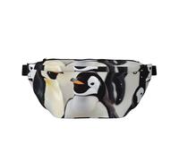 Cute Penguin Animal Pattern Printed Fanny Pack Waist Bag for Men Women, Adjustable Bumbags Hip Bum Bag Travel Crossbody Bags Sports Running Hiking Belt Bag