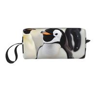 Cute Penguin Animal Pattern Printed Travel Makeup Bag Portable Cosmetic Bag Makeup Case Toiletry Handbag Organiser for Women