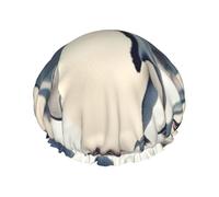 Cute Penguin Animal Pattern Shower Caps for Women Reusable Waterproof Shower Bonnet Large Elastic Bath Caps Double Layers Bathing Hair Caps Designed for all Hair Lengths with PEVA Lining