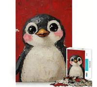 Cute Penguin Artwork- Jigsaw Puzzle for Adults 1000 Pieces Logic Fun Clear Hue Playful Challenge Santa Present (38x26cm)