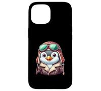 Cute Penguin Aviator Pilot Animal Art Case for iPhone 15