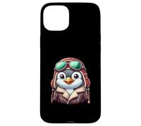 Cute Penguin Aviator Pilot Animal Art Case for iPhone 15 Plus
