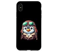 Cute Penguin Aviator Pilot Animal Art Case for iPhone XS Max