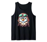 Cute Penguin Aviator Pilot Animal Art Tank Top