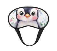 Cute Penguin Blackout Sleep Mask - Soft Adjustable Eye Mask for Full Light Blocking, Deep Sleep, Travel & Relaxation