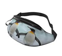 Cute Penguin Bum Bag Waist Fanny Pack - Large Fashion Bumbag for Women Men, Secure Zip Pockets Adjustable Waist Bags for Travel Party Sports Running Hiking Daily Use