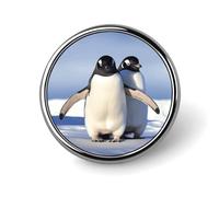Cute Penguin Button Pin Classic Metal Brooch Pin Personalized Round Photo Button Badges Funny Cute Pinback Badge Trendy Cool Lapel Pins Badge for Backpacks Bags Hats Jeans
