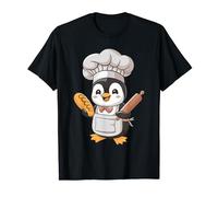 Cute Penguin Chef Baking Bread Bakery Funny Penguin Baker T-Shirt