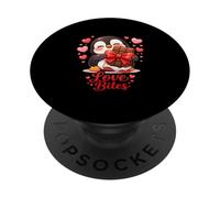 Cute Penguin Chocolate Valentine Love Bites Hearts PopSockets Adhesive PopGrip