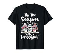 Cute Penguin Christmas SnowWinter Santa Claus Funny Penguin T-Shirt