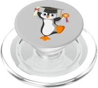 Cute Penguin Dancing Graduation Cap Certificate Fun Graduate PopSockets PopGrip for MagSafe