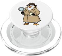 Cute Penguin Detective Cartoon Spy Theme PopSockets PopGrip for MagSafe