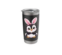 Cute Penguin Easter Bunny with Ears and Egg Design Stainless Steel Insulated Tumbler