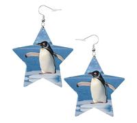 Cute Penguin Elegant Leather Star Earrings-Fashionable And Unique Accessories For Everyday Wear