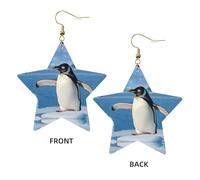 Cute Penguin Elegant Leather Star Earrings-Fashionable And Unique Accessories For Everyday Wear
