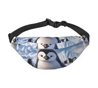 Cute Penguin Fanny Pack for Men Women Belt Bag Fashion Waist Bag Everywhere Crossbody Bag Wallet Hip Bum Bag with Adjustable Strap Waterproof Chest Bag for Travel Hiking Sports, Black, One Size