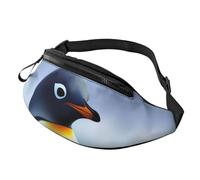 Cute Penguin Fanny Pack for Men Women, Waterproof Sports Waist Bag Fashion Belt Bag Crossbody Bags Hip Bum Bag with Adjustable Strap Large Sling Bag Purse for Travel Hiking