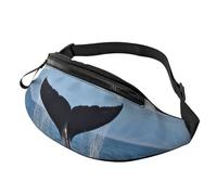 Cute Penguin Fanny Pack for Women Men Fashion Waist Pack Adjustable Belt Bag for Workout Running Travelling Casual Waist Bag, Whale Tail, One Size