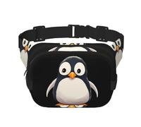 Cute Penguin Fanny Pack For Women Waterproof Adjustable Belt Bags Waist Pack Fashion Casual Crossbody Bags Bum Bag For Running Workout Hiking Traveling, Black, One Size