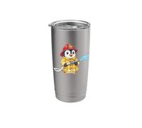 Cute Penguin Firefighter Kid Design Themed Stainless Steel Insulated Tumbler