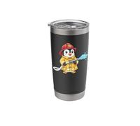 Cute Penguin Firefighter Kid Design Themed Stainless Steel Insulated Tumbler