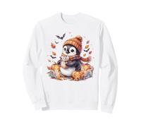 Cute Penguin Halloween Hot Cocoa Autumn Fall Sweatshirt