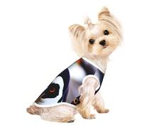 Cute Penguin head print Dog Shirts for Small Dogs Stretchy T-Shirts Lightweight Tank Top Sleeveless Striped Vest