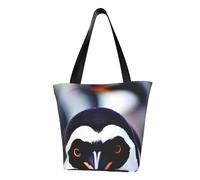 Cute Penguin head Print Versatile Use Bag Summer Crossbody Handbag Travel Beach Shopping Stylish Accessory