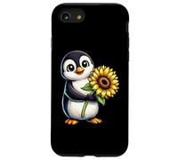 Cute Penguin Holding Sunflower Flower Case for iPhone SE (2020) / 7/8