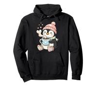 Cute Penguin Hot Cocoa Winter Beanie Scarf Socks Pullover Hoodie
